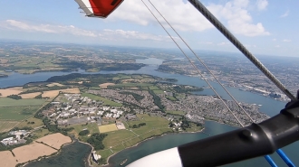 A grand day out, by Dave Whiteley. A fantastic flight with Terry Porter from St Michael’s to Bodmin and then a beautiful meander along the south coast to Sandown,” said Dave. 