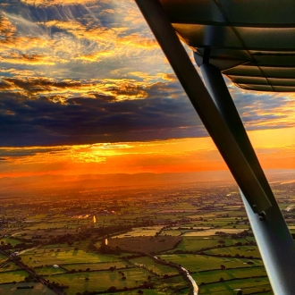 Cheshire, by Nick Buckley. Shortly before sunset looking out over Cheshire towards the Welsh hills,” said Nick, who was up for a local bimble in his venerable C42.