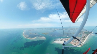 Marano, by Andy Fell. Marano Lagoon in Italy by Andy, on a flight from Slovenia into Italy, passing Venice in his Quik.