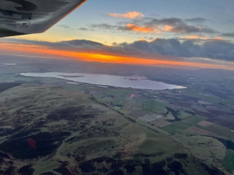 Loch Leven, by Graeme Cassie. Loch Leven taken from over the Lomond hills by Graeme, who was on a short flight from Fife to Balado in his CTSW.