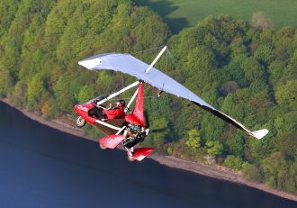 Evening Bimble, by Steve Grimshaw. Fell Cheshire Flyer Daniel Langton over Rivington Reservoirs on a lovely sunny evening from our home base at Hawksview,