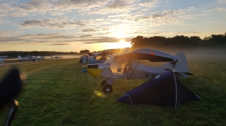 Spamfield at dawn, by Russ Hicks. “Sunday morning at Spamfield, with my Easy Raider in the foreground,” said Russ.