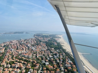 Venice, by Paul Thompson. Paul turning right base for Venice in his C42 during a grand adventure with several other pilots from Kernan in Northern Ireland to <br>France, Switzerland, Germany, Austria, Slovenia, Italy, France and home.